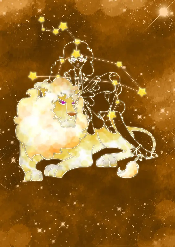 十二星座狮子座星座梦幻素材图片
