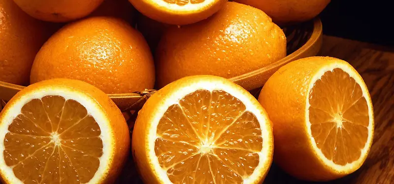 美食橙子水果背景