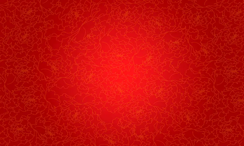 红色牡丹花纹底图背景模板