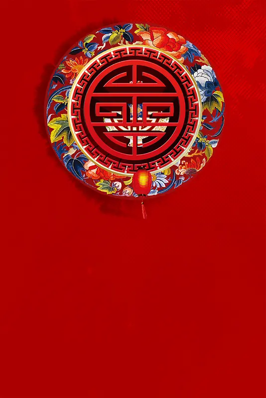 红色喜庆简约节日背景