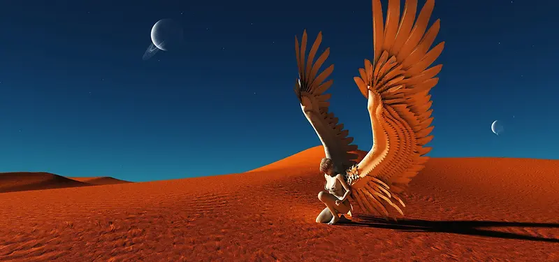 科幻电影沙漠背景宣传海报