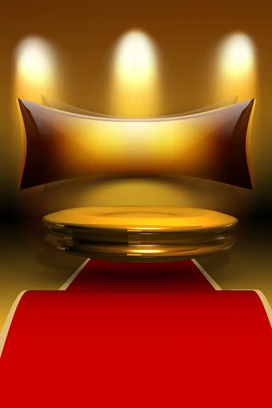 灯光红毯荣誉金色背景素材