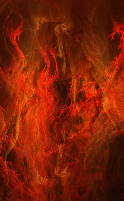 橙红色火焰背景图