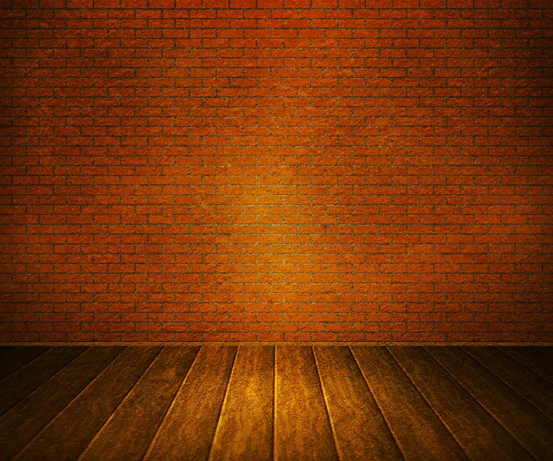 红色墙壁木质地板背景素材
