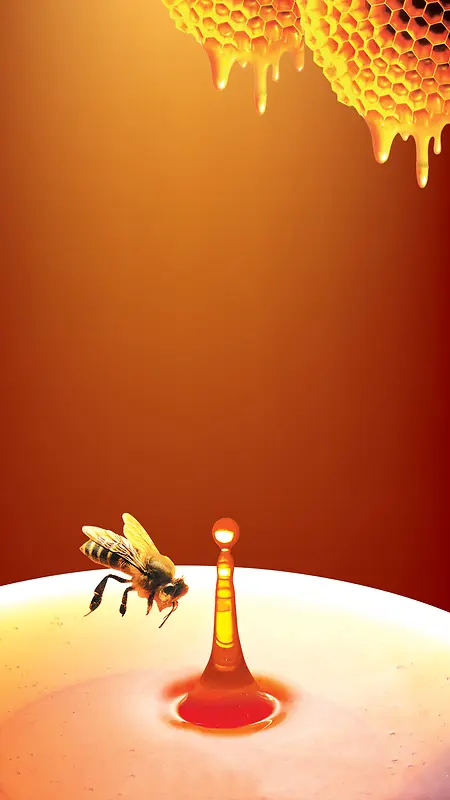 黄色蜂蜜H5背景