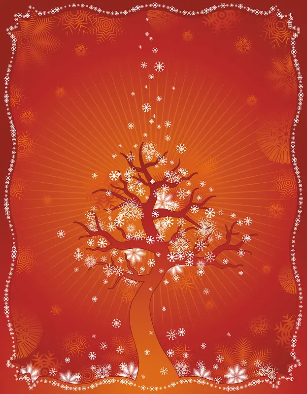 红色抽象圣诞树背景素材
