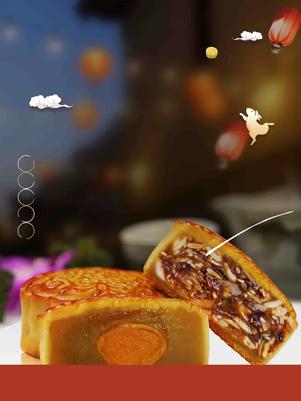唯美写实中国味道美味月饼促销活动