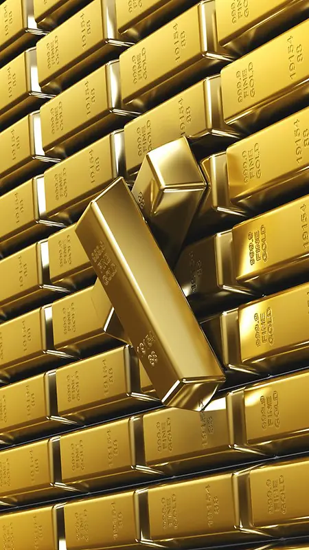 黄金金块h5素材背景