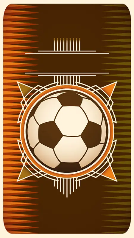 棕色条纹背景足球H5背景图