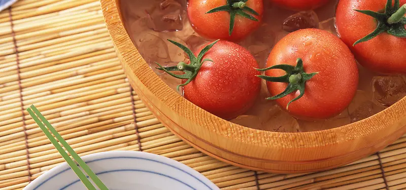 美食西红柿圣女果banner背景