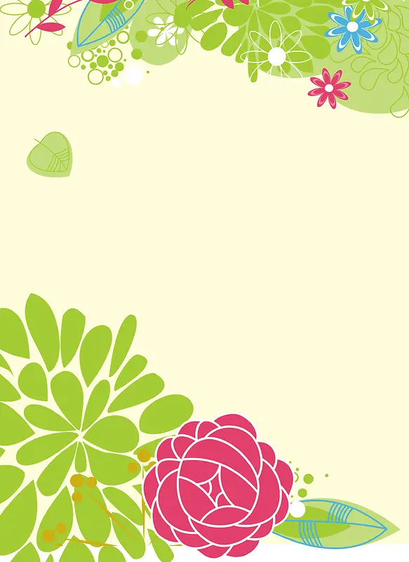 扁平花朵背景图