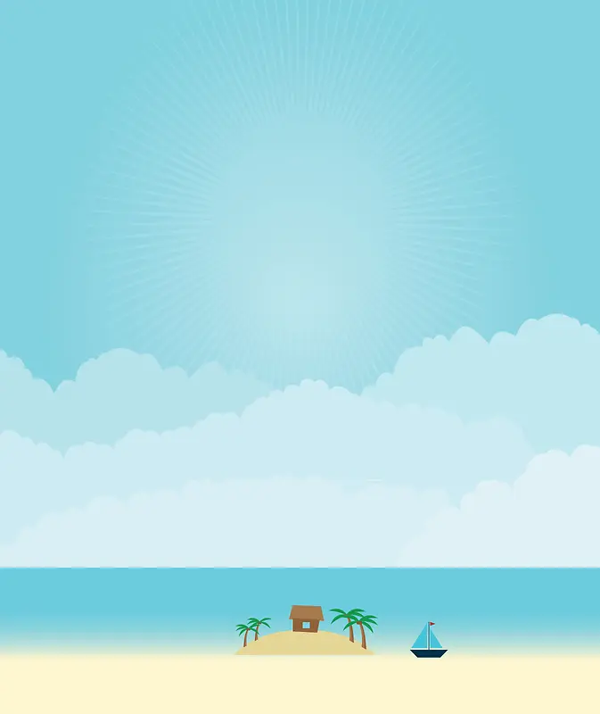 海岸假日度假海报背景素材