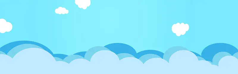 卡通扁平海浪背景banner