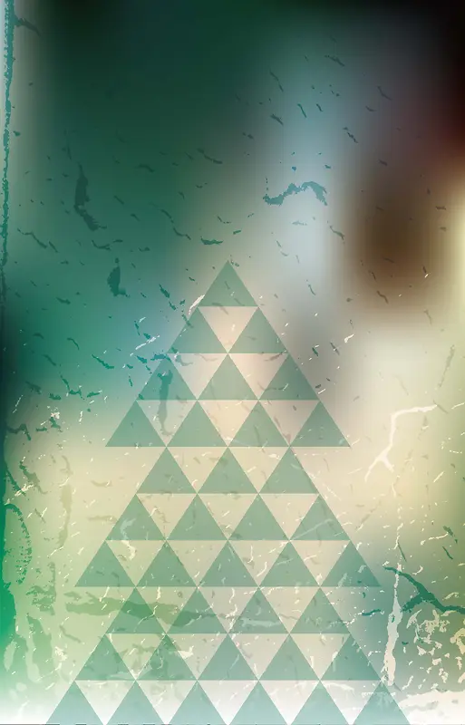 对称的绿色三角形背景素材