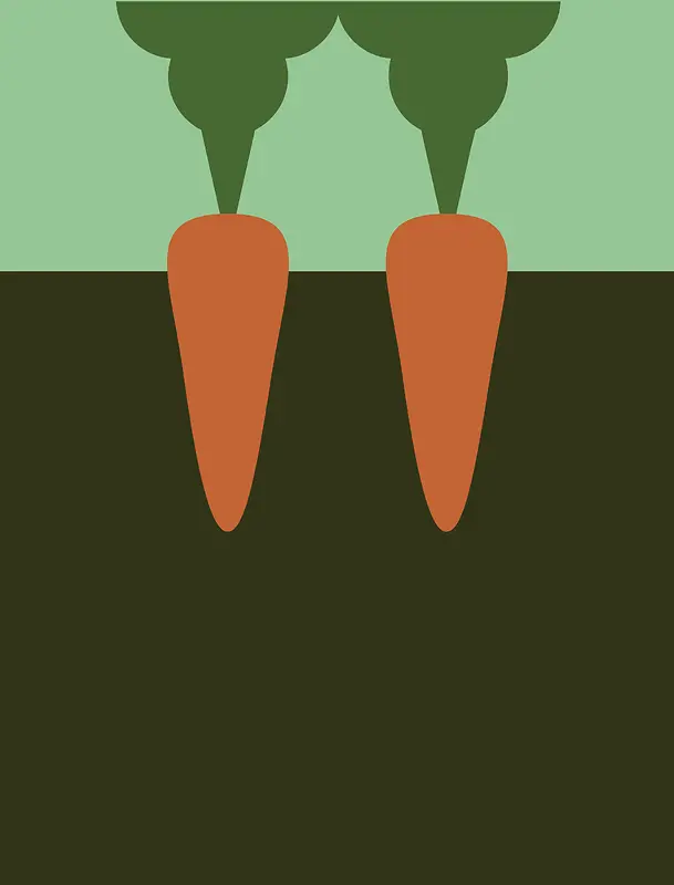 矢量创意扁平化胡萝卜收获背景素材