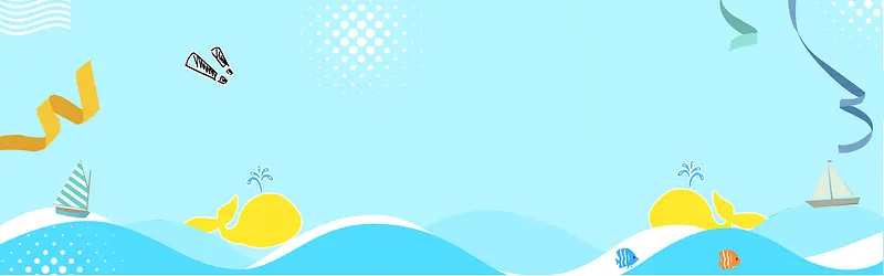 手绘简约卡通banner海报背景