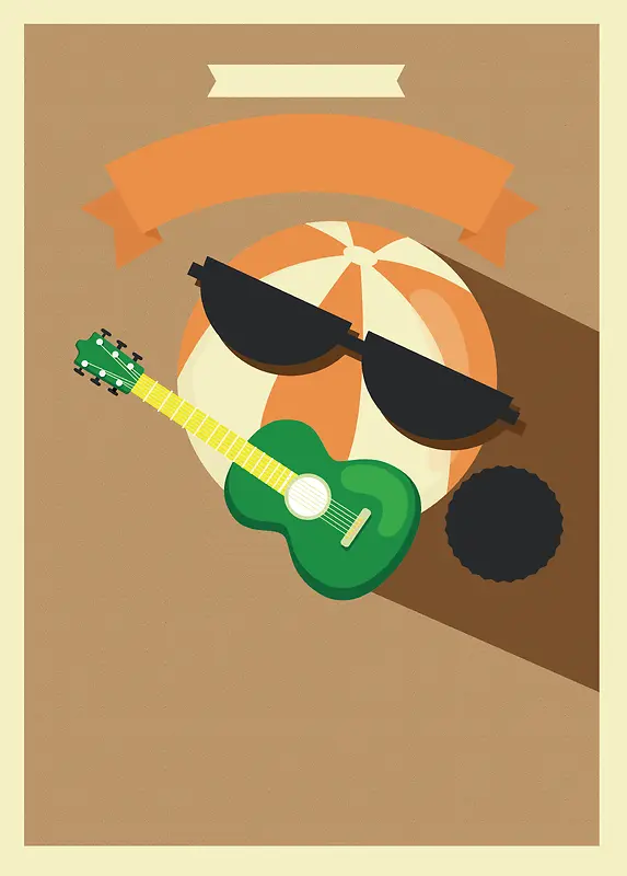 古典音乐皮球吉他酒吧海报