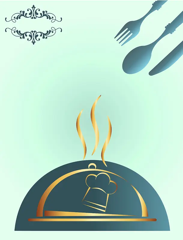 厨师餐厅海报背景