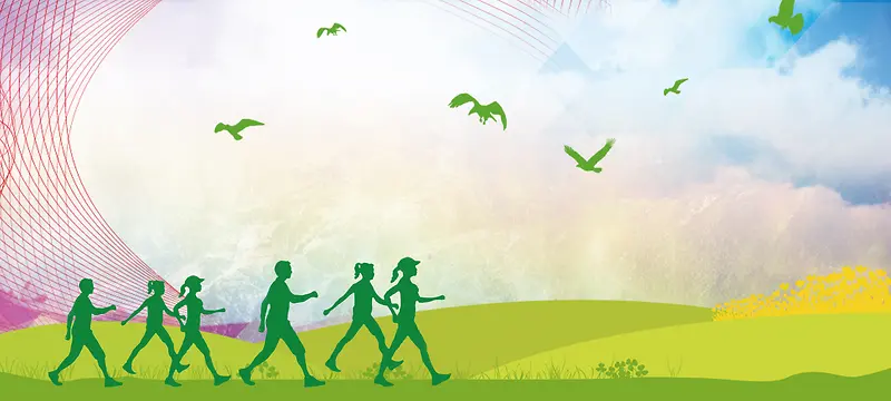 健康绿色低碳环保青春海报banner