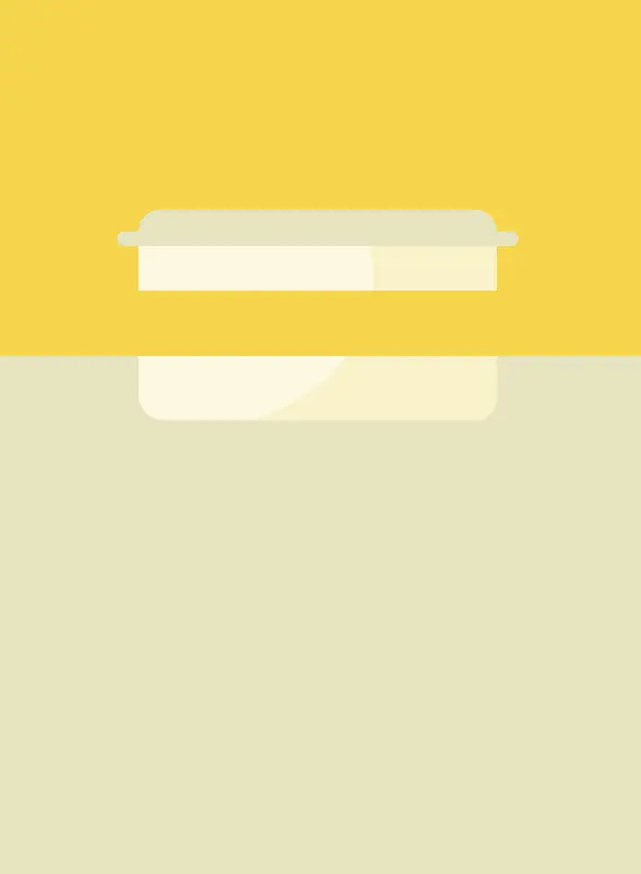 黄色饭盒与背景合一的背景素材