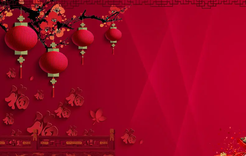 红灯笼春节背景
