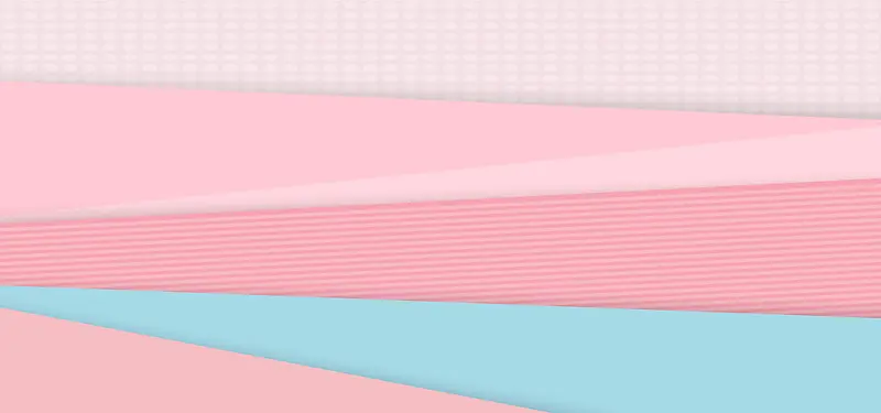 粉色和蓝色立体几何图层banner背景