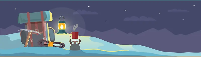 扁平化雪地banner