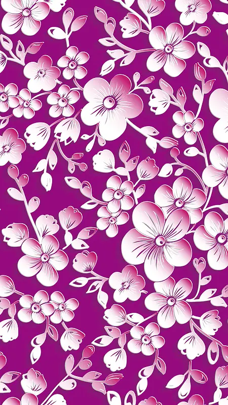紫色印花H5背景