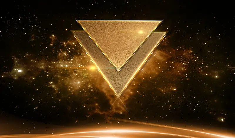 黄金三角形海报背景