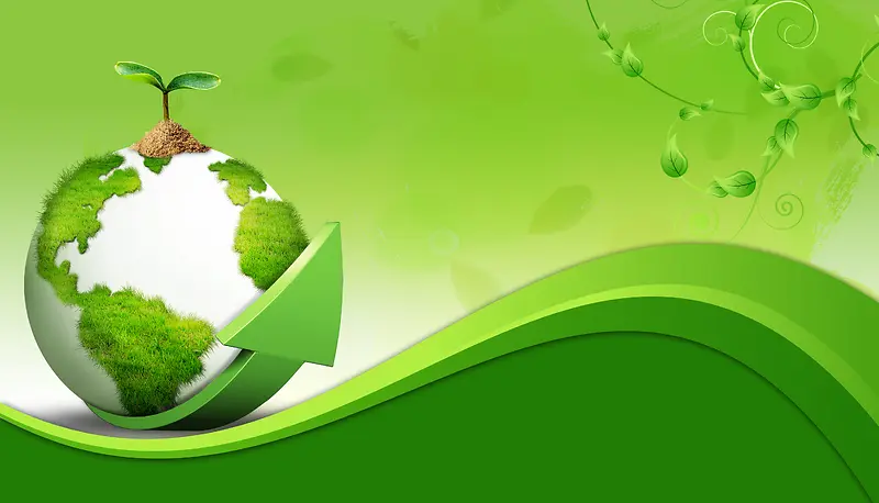 绿色环保地球海报背景素材