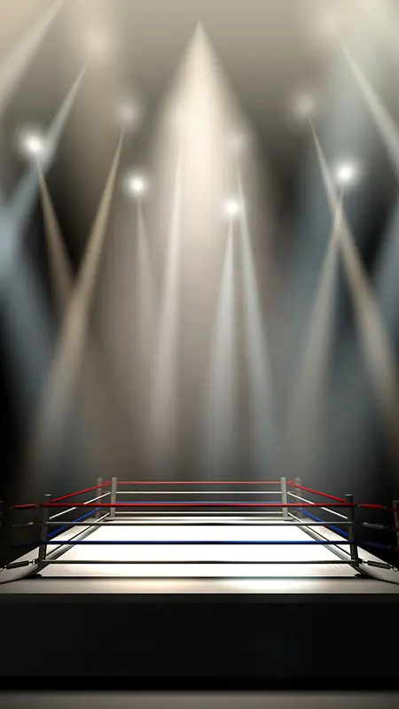 灯光下的拳击台画面背景图