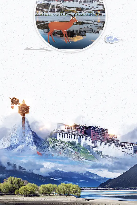 旅游景点醉美西藏宣传海报
