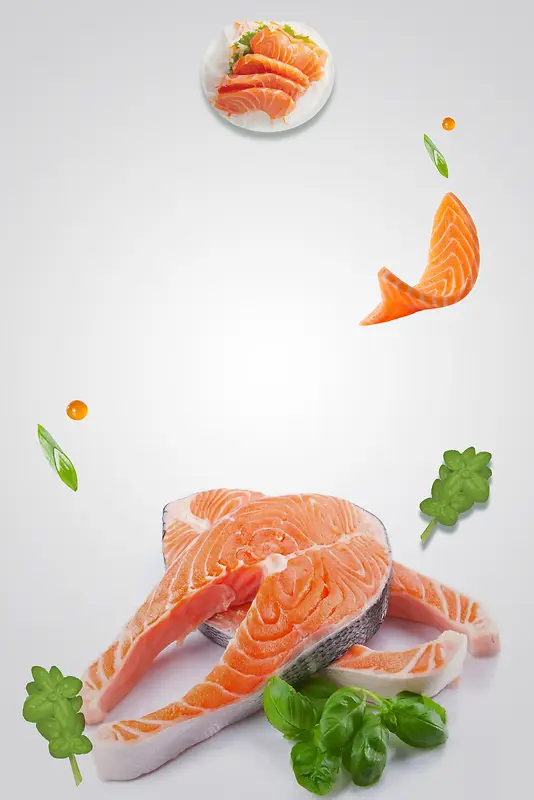 生鱼片餐饮美食宣传海报