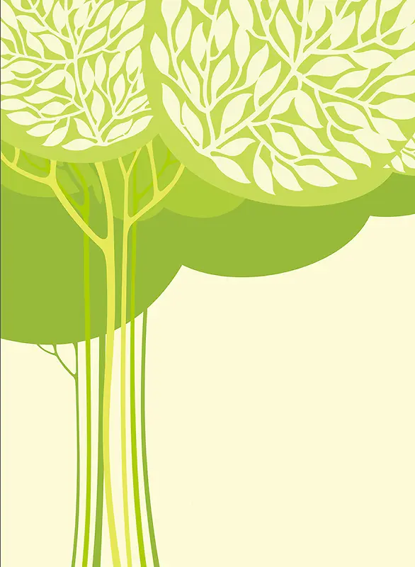 植树节卡通树公益环保海报背景素材