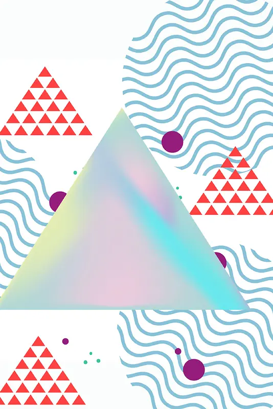 清新简约撞色时尚促销几何背景