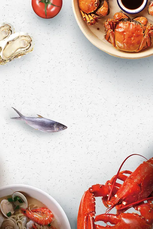 海鲜精品特惠促销创意海报