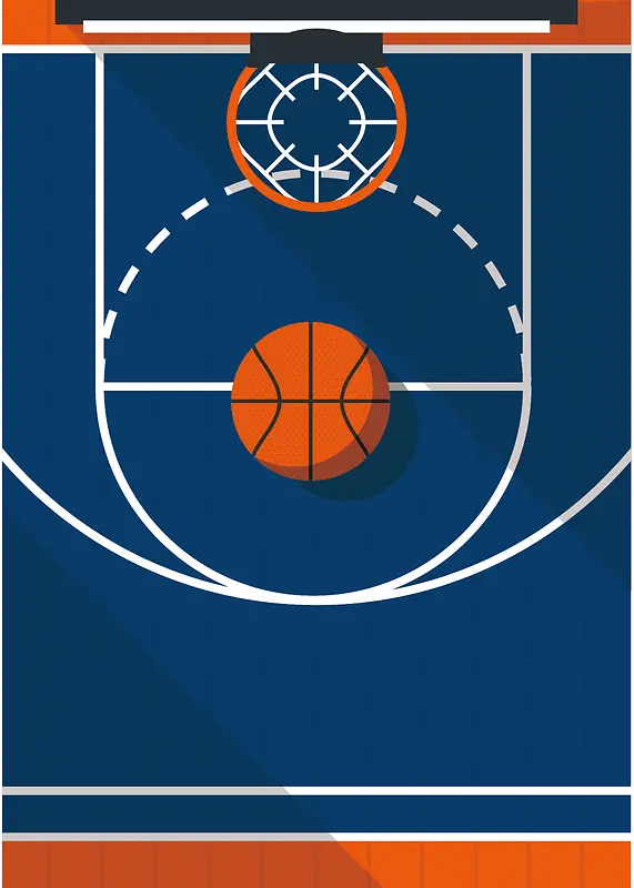 手绘卡通篮球球赛篮球场海报背景素材