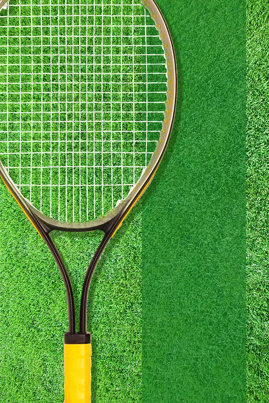 创意绿色网球公开赛宣传海报