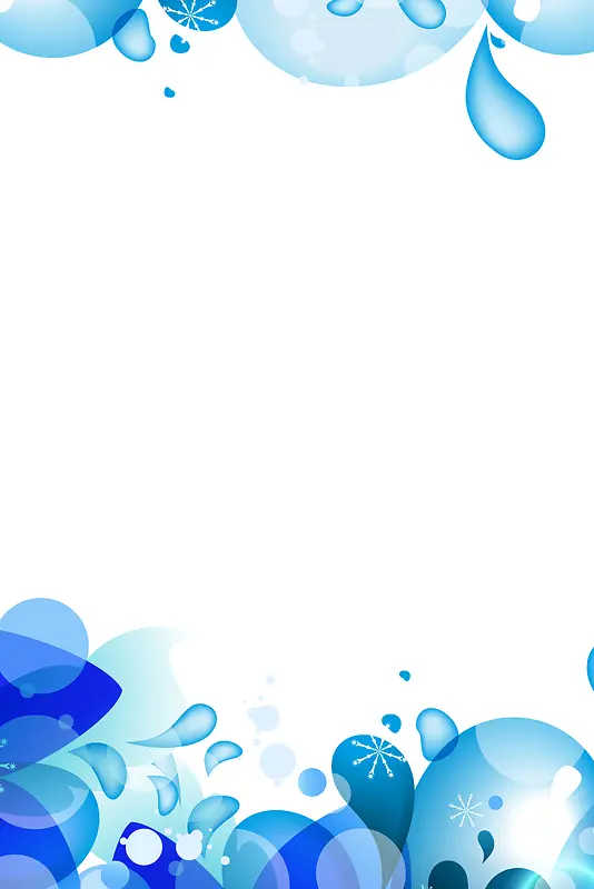 水滴几何形状蓝色简约时尚公司企业展板背景