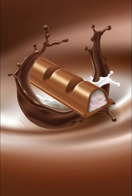 唯美简约美食巧克力主题背景图