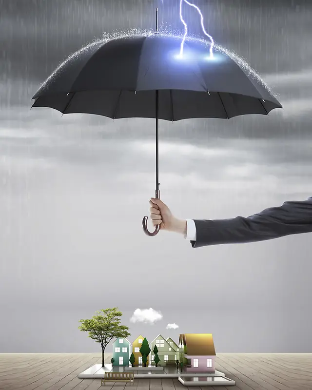 简约大气商务雨伞广告