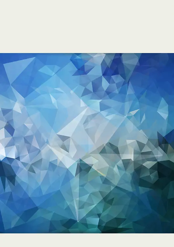 蓝色晶体几何组合封面设计背景