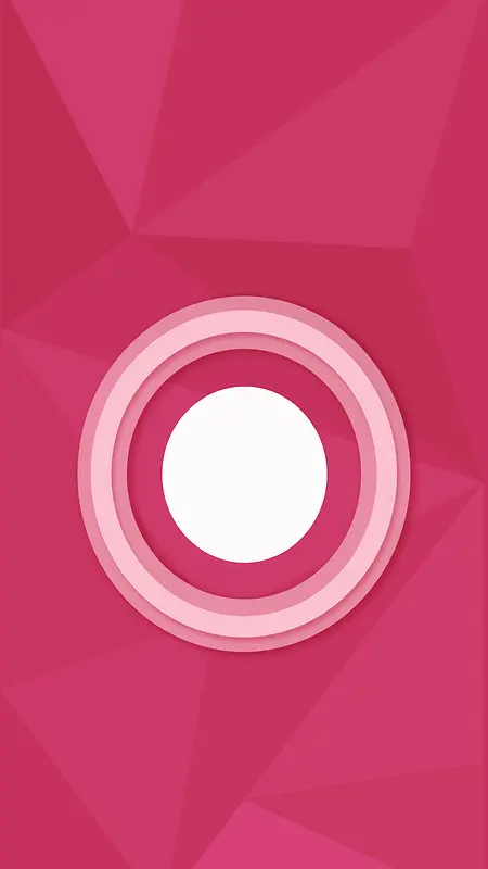 圆形几何组合图案简约粉色海报