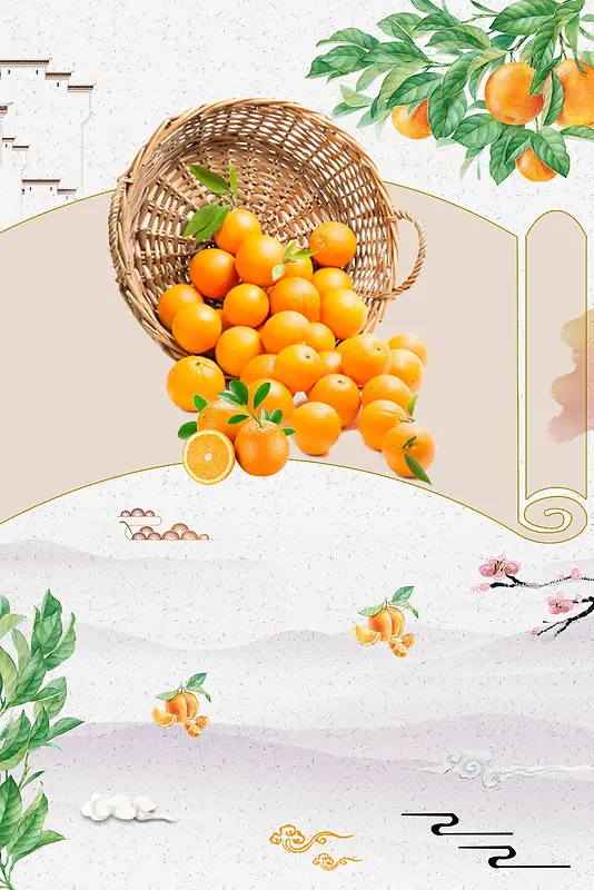 中国风赣南脐橙促销宣传