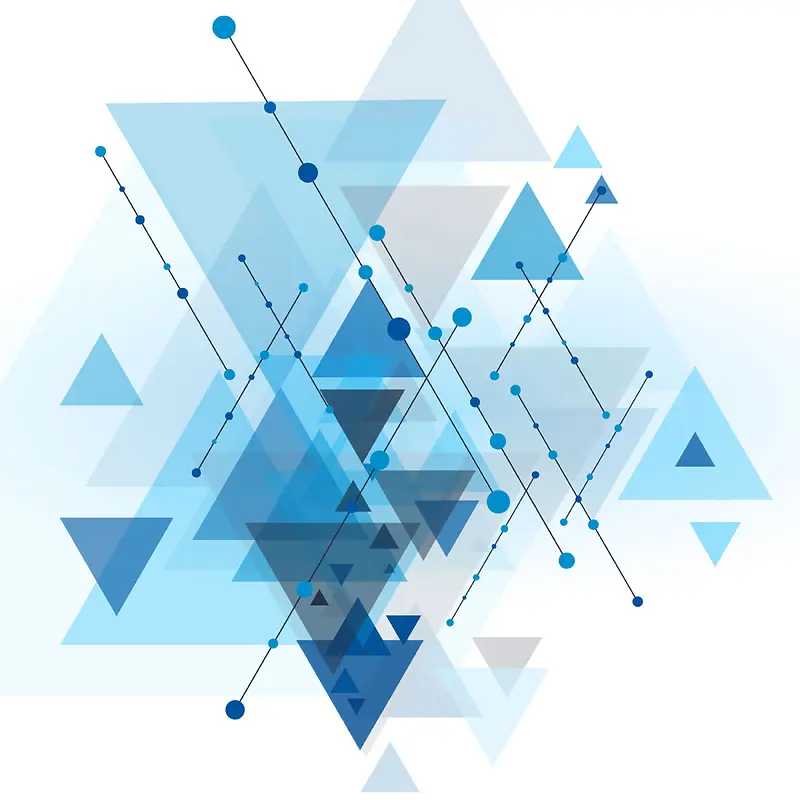 蓝色抽象三角几何背景