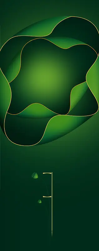 绿色简约展板背景图