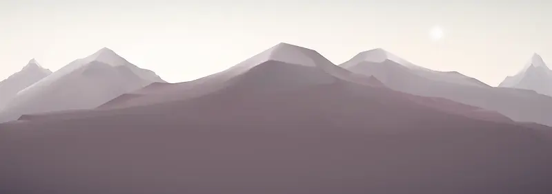 卡通扁平山脉背景banner