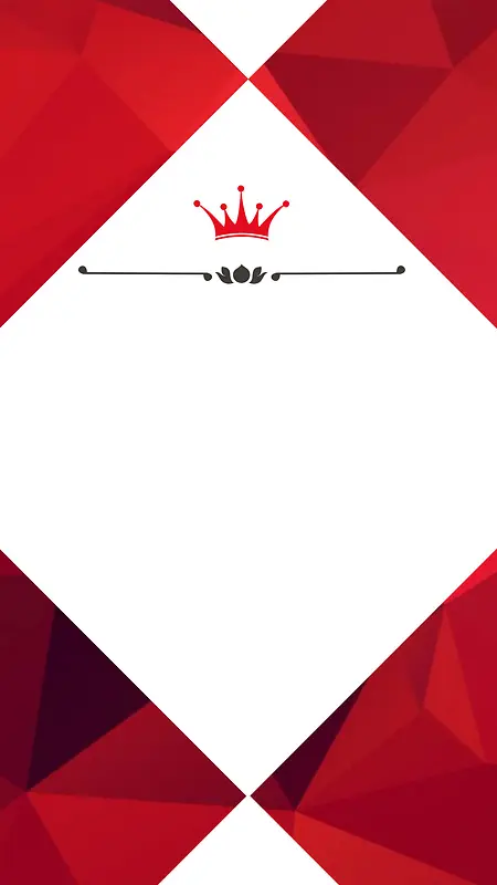 菱形红白小皇冠背景