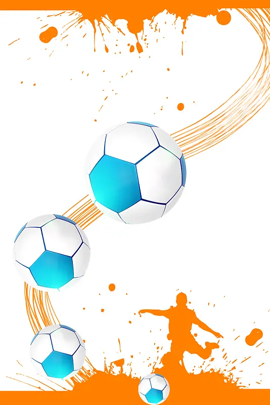 足球运动浅色手绘体育活动宣传背景
