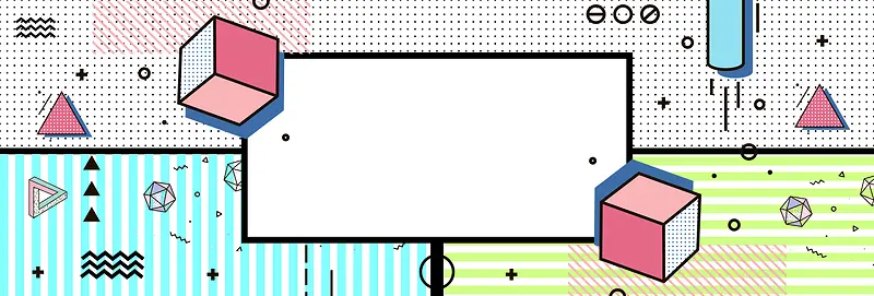 时尚简约几何图形海报banner